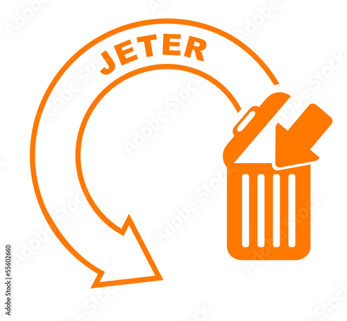 jeter flèche orange