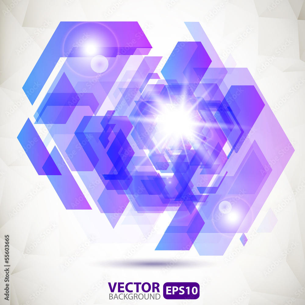 Abstract geometric background with explosion Abstract geometric background with explosion