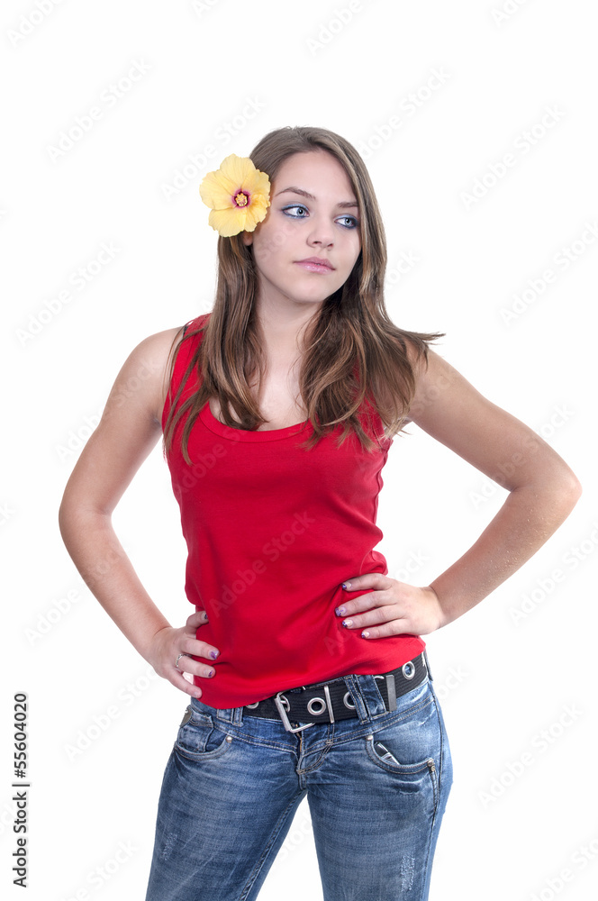 portrait of attractive caucasian smiling woman blond portrait of attractive caucasian smiling woman blond