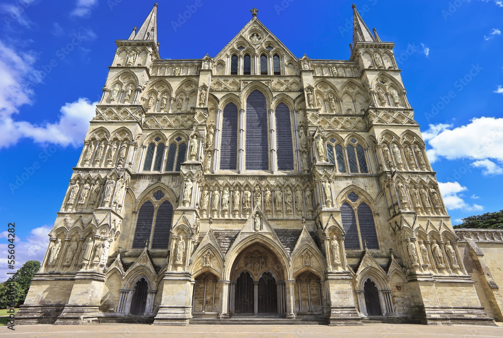 West Front of Salisbury Cathedral, England