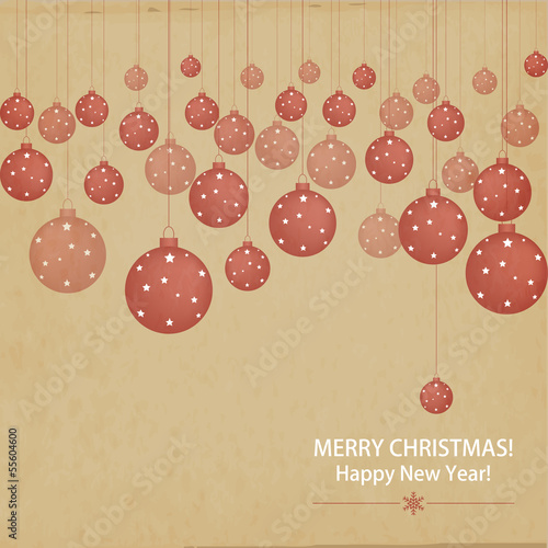 Christmas and New Year greeting card