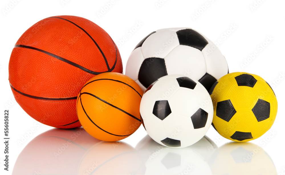 Sport balls, isolated on white Sport balls, isolated on white