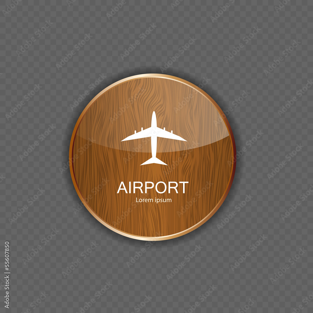 Fototapeta premium Airport application icons vector