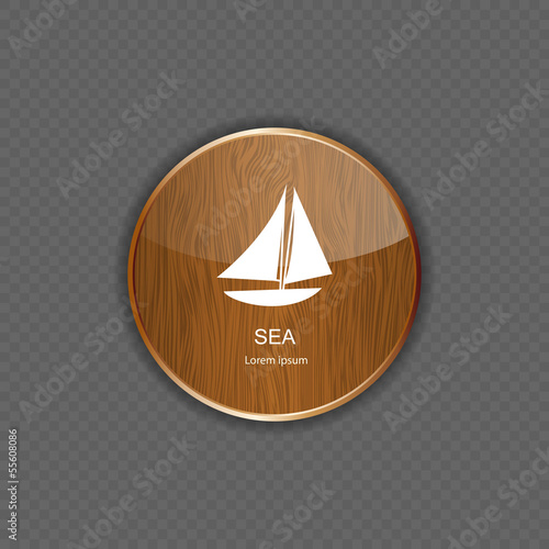 Sea wood application icons vector illustration