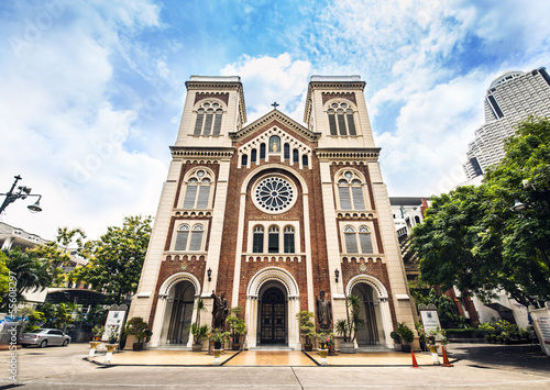 Church of Asia:Assumption Cathedral,Bangkok Thailand.Attraction