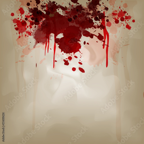blood on crumple paper