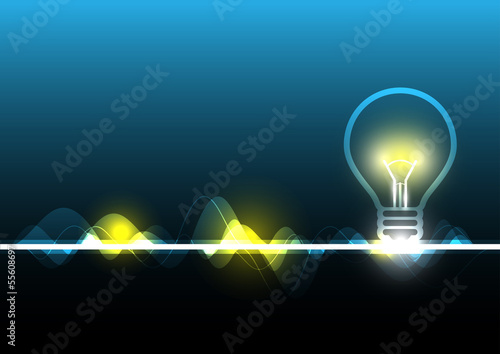 abstract electricity and light bulb