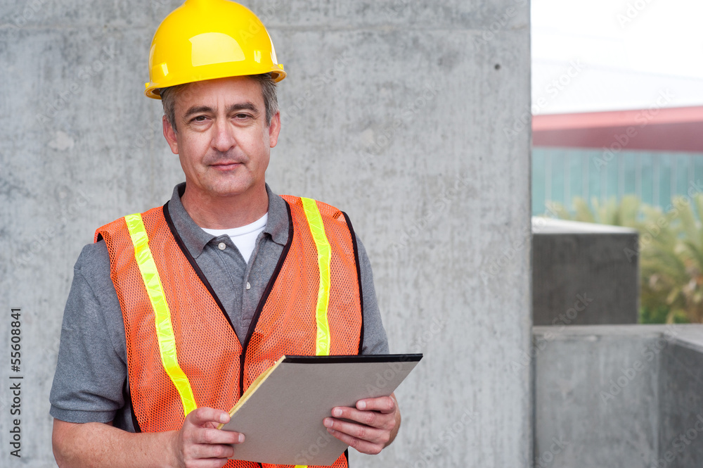 portrait of a happy construction worker portrait of a happy construction worker