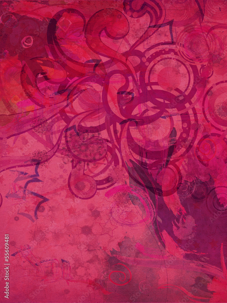 Pink background with floral Pink background with floral
