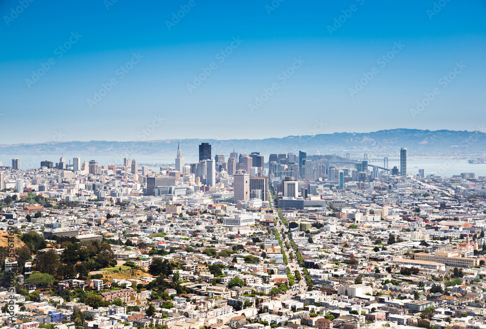 San Francisco downtown view from Twin Peaks