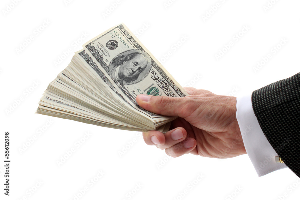 custom made wallpaper toronto digitalhand holding fan-shaped dollars