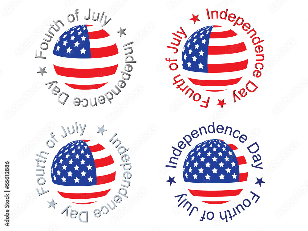 independence day signs vector illustration independence day signs vector illustration