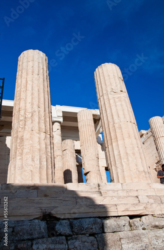 Detail of the Propylaea. Athens, Greece.