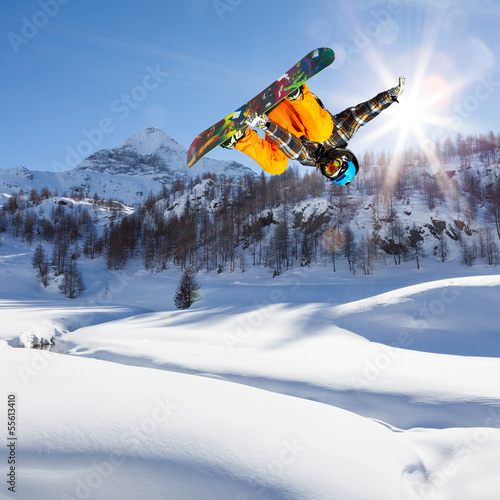 snowboarder in action