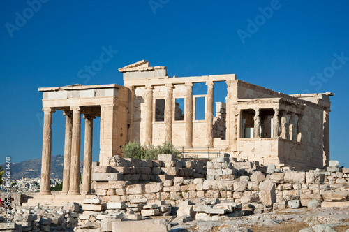 The Erechtheion on Acropolis of Athens in Greece.