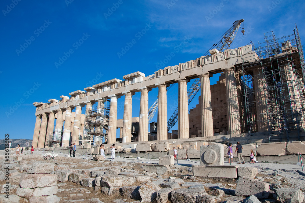 Obraz premium The Parthenon on the Athenian Acropolis, Greece.