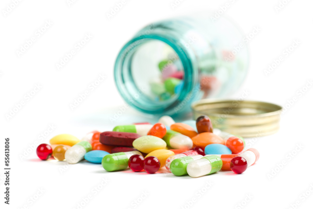pills isolated on white background pills isolated on white background
