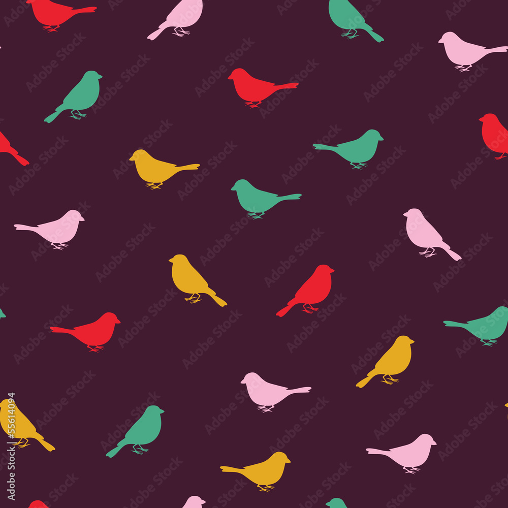 Birds seamless pattern. Colorful texture Birds seamless pattern. Colorful texture
