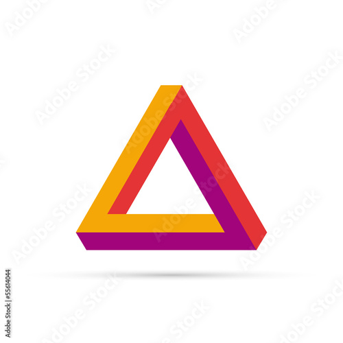 Vector logo triangle 3D photo