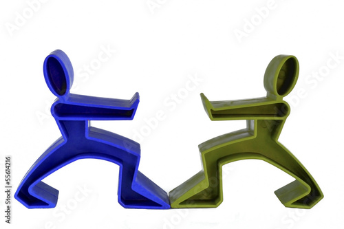 figures of people in the confrontation