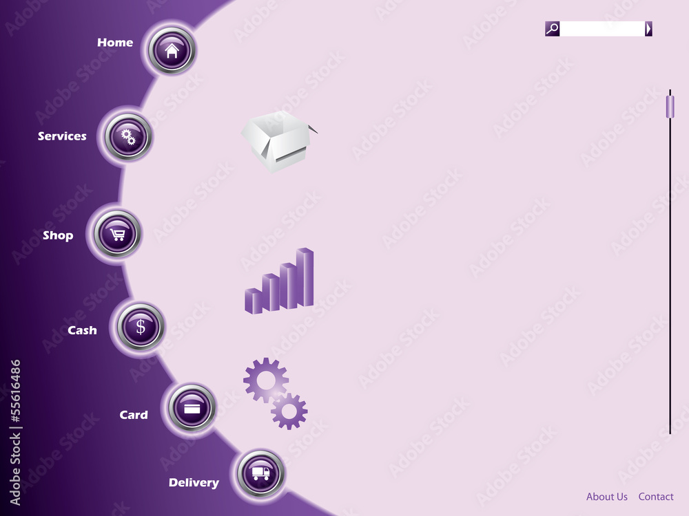 Naklejka premium Purple website template