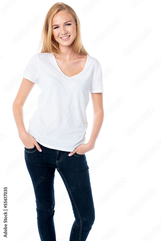 Beautiful relaxed casual young woman Beautiful relaxed casual young woman