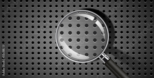 Brushed Metal with Magnifier