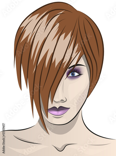 chica con el pelo peinado de peluqueria