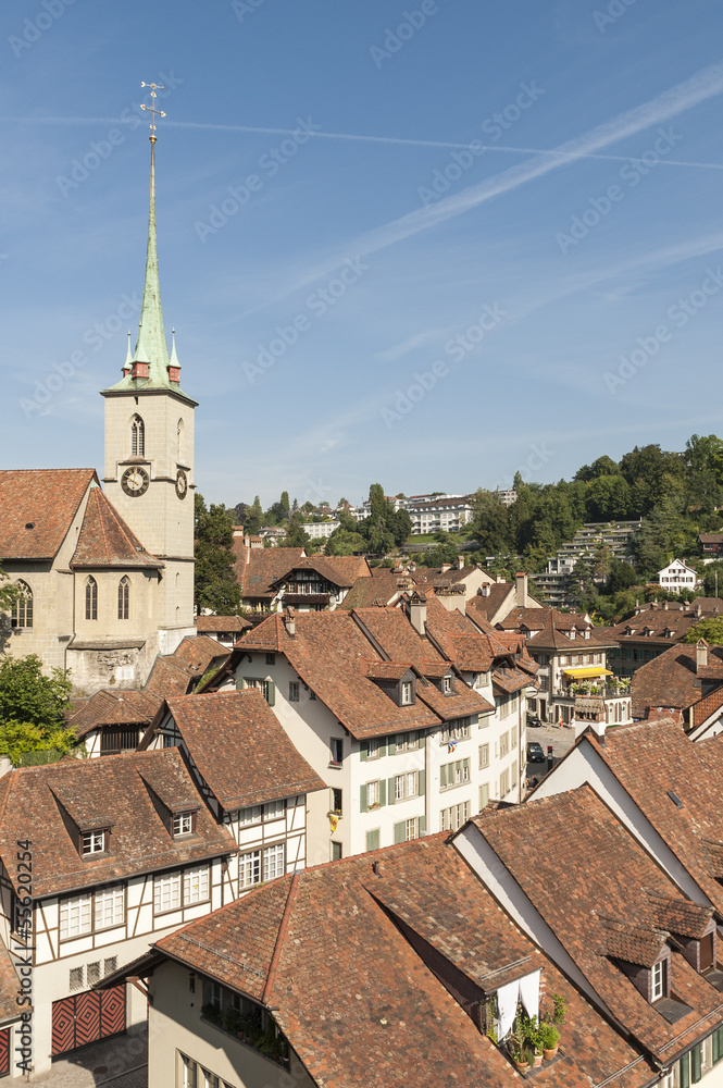 Bern, Altstadt, Nydeggkirche, historische Gassen, Aare, Schweiz