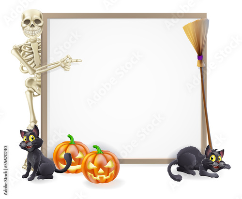 Halloween Skeleton Sign