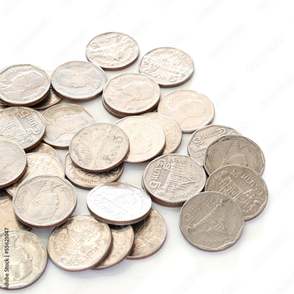 Thai Baht Coins background Thai Baht Coins background