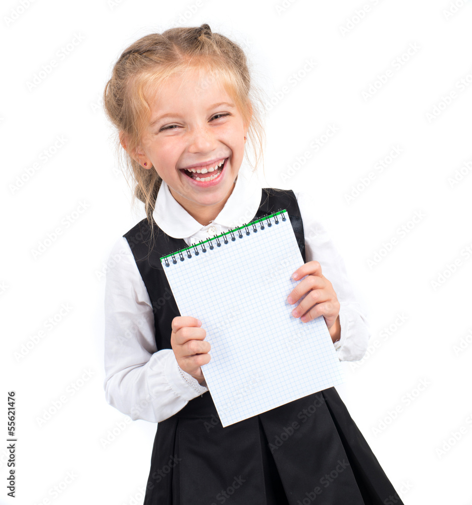 schoolgirl with notebook schoolgirl with notebook