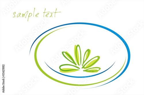 Fototapeta Naklejka Na Ścianę i Meble -  water lily , Buddha, Eco friendly business logo design