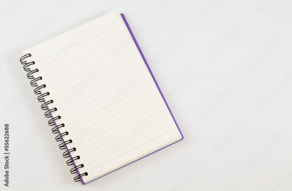 notebook on white background notebook on white background