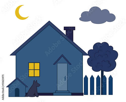House at night