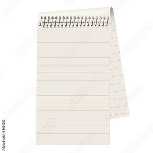Leerer Block Papier liniert