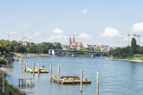 Basel, Altstadt am Rhein, Baustellen und Industrie
