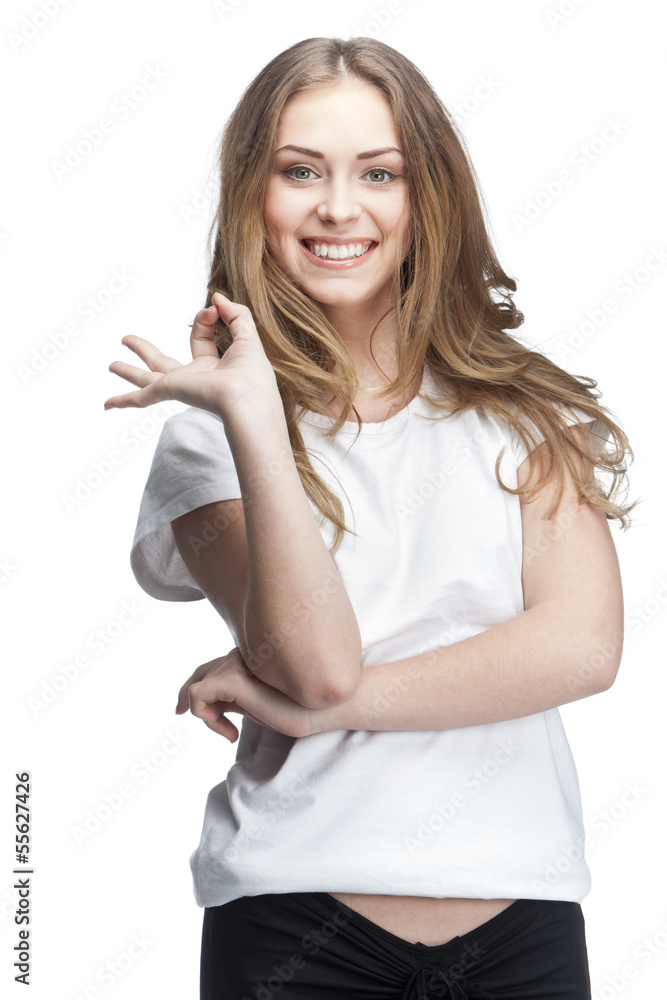 young woman with long healthy hair young woman with long healthy hair