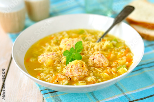 Zucchini and Meatball Soup