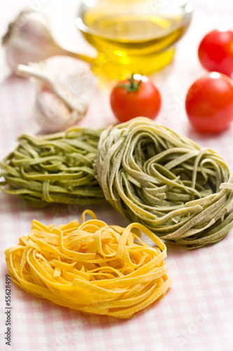 Italian pasta tagliatelle
