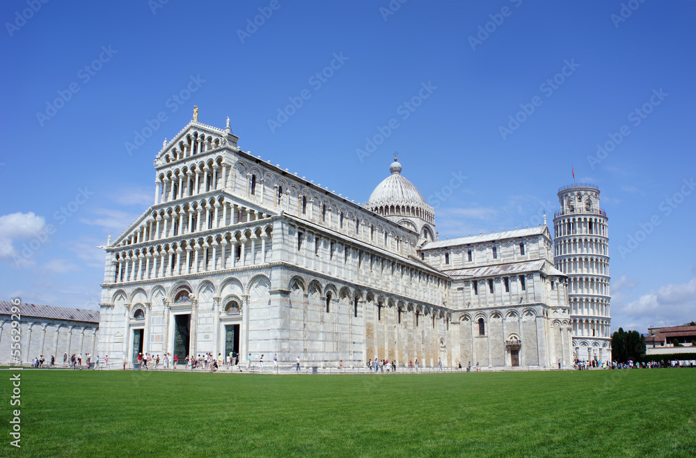 View of the Piazza dei Miracoli, Pisa, Italy