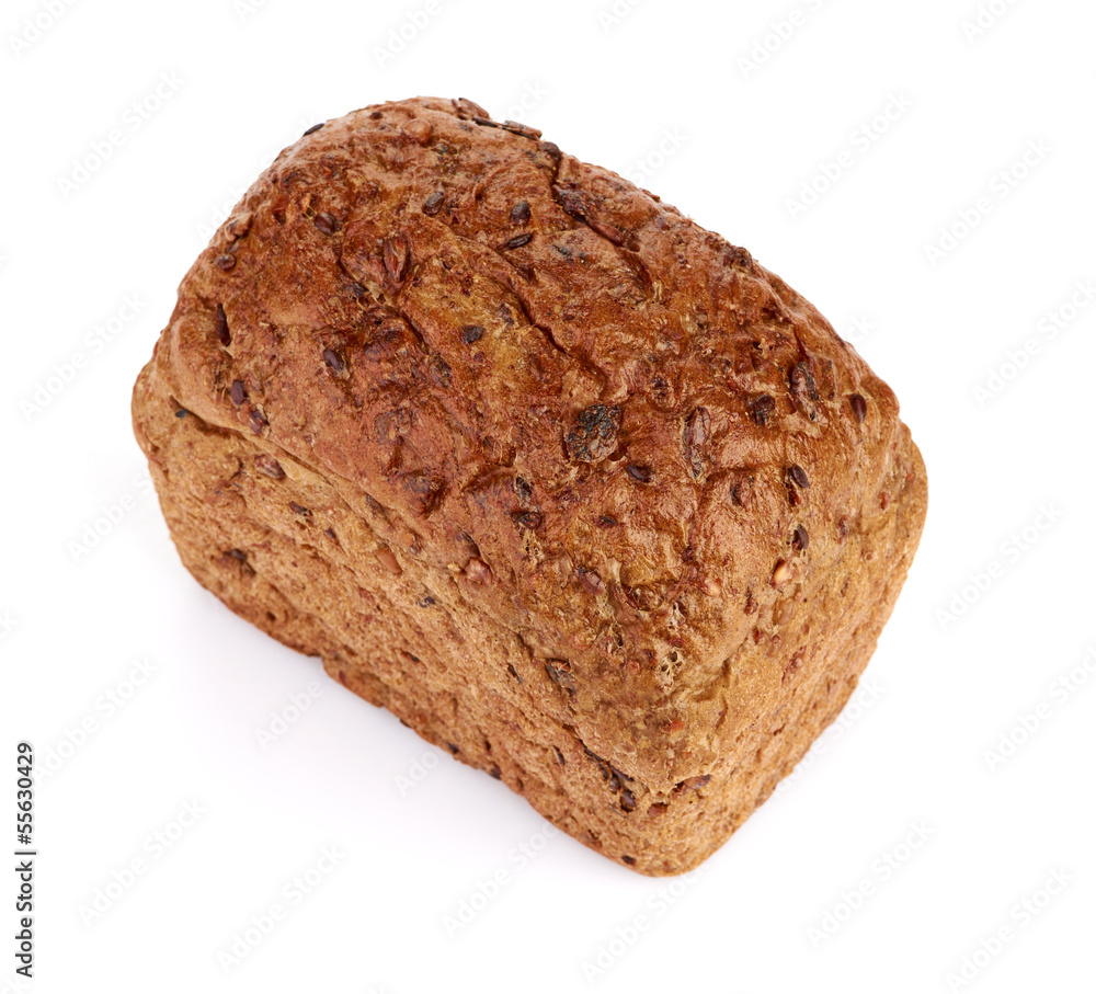 whole grain bread isolated on white background whole grain bread isolated on white background