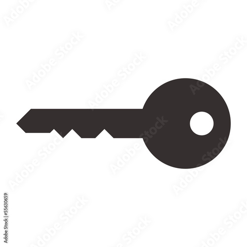 Key symbol isolated on white background