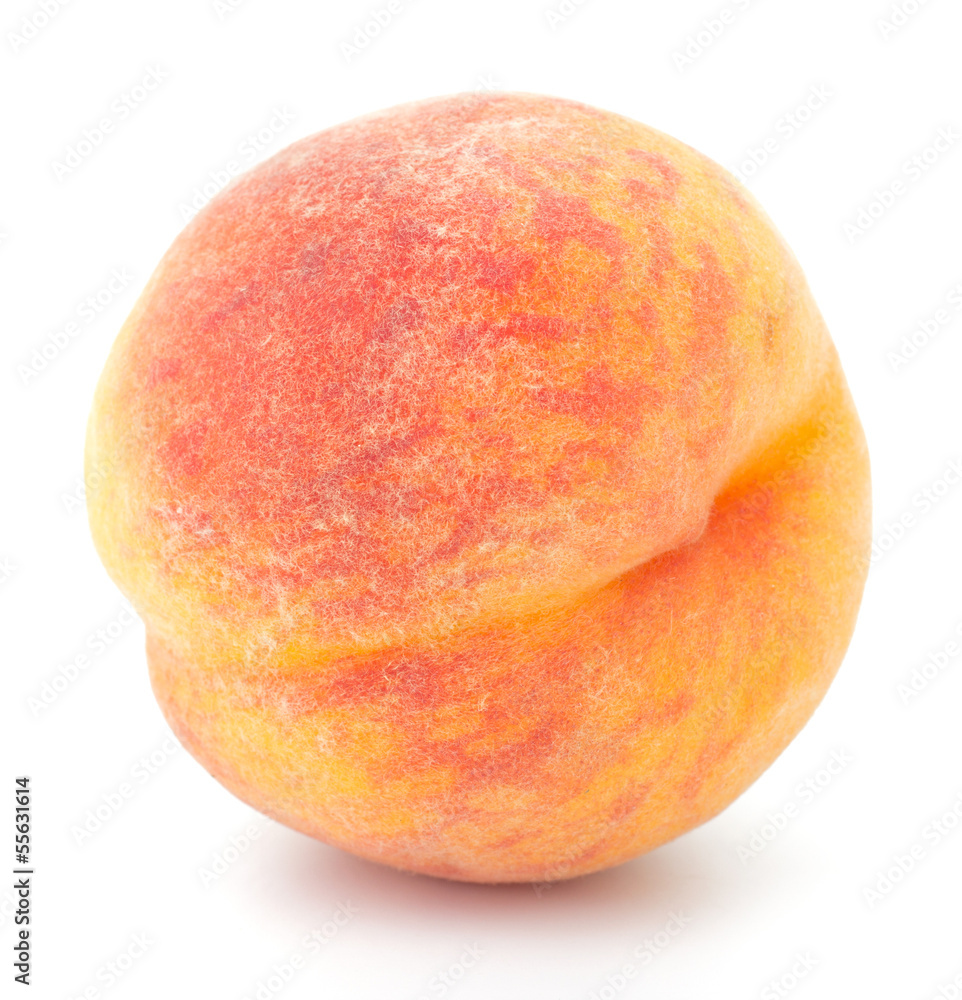 Fototapeta premium Ripe peach fruit isolated on white background