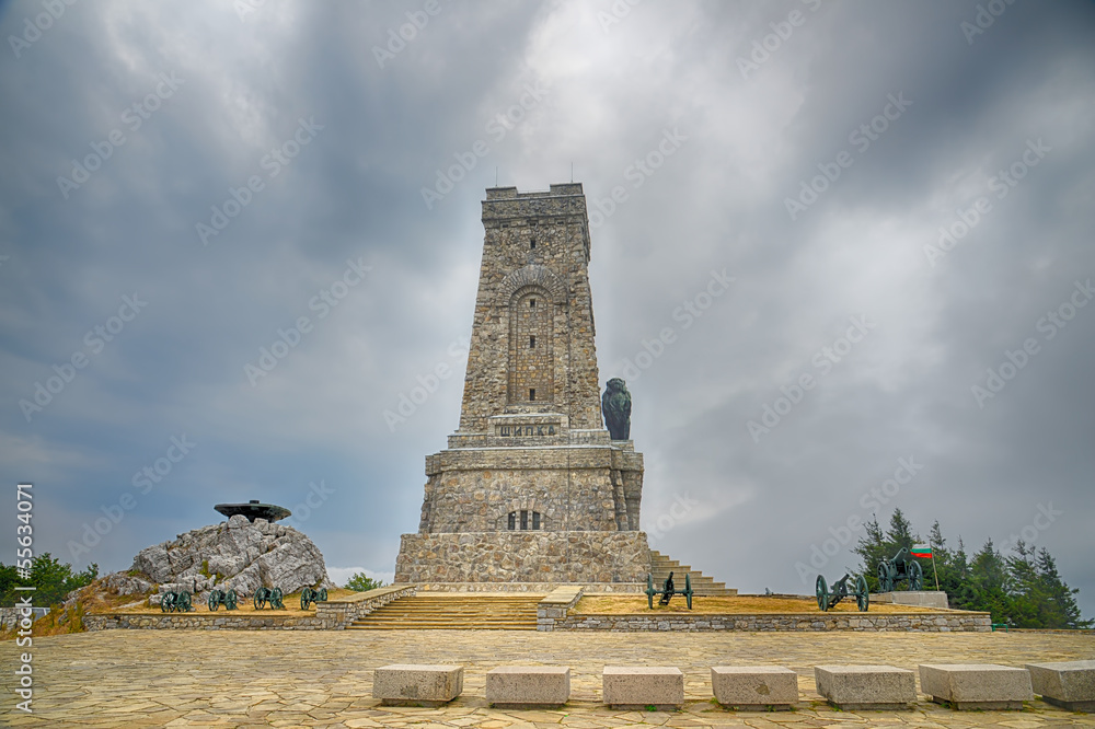 Memorial Shipka view in Bulgaria. Battle of Shipka Memorial