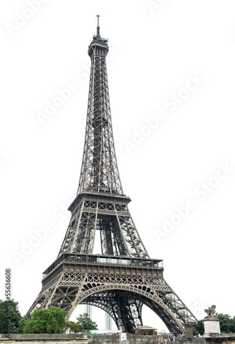 Eiffel Tower over white background #55636608