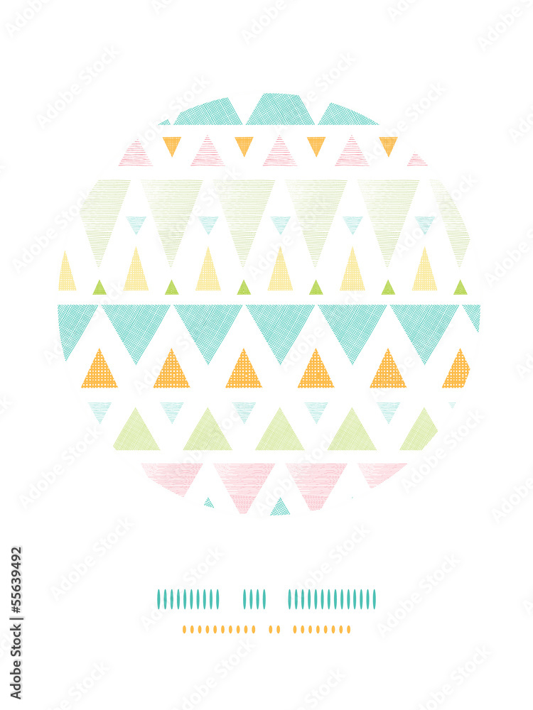 Vector abstract ikat triangles stripes circle decor pattern Vector abstract ikat triangles stripes circle decor pattern