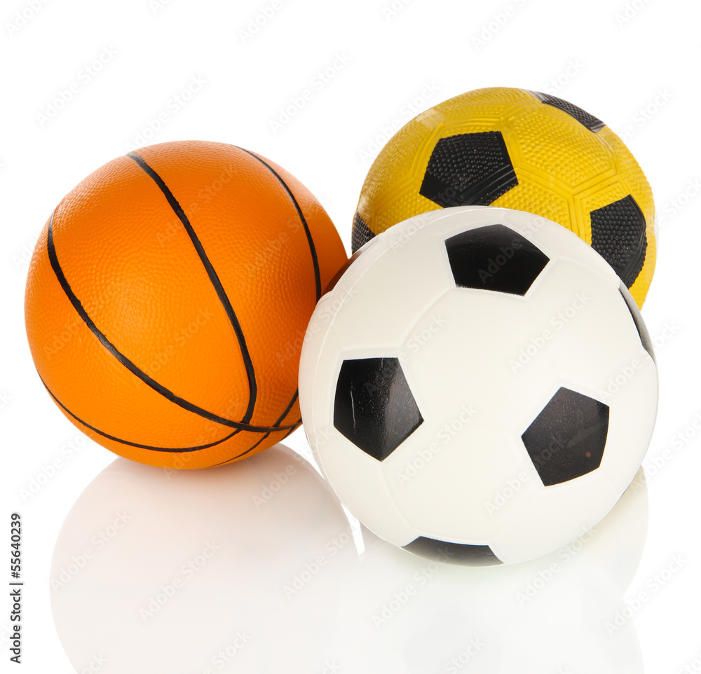 Sport balls, isolated on white Sport balls, isolated on white
