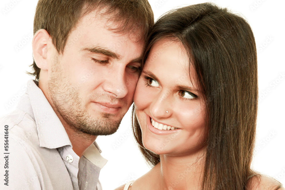 Young couple isolated on white background Young couple isolated on white background