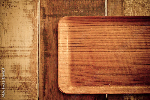 Wooden tray.